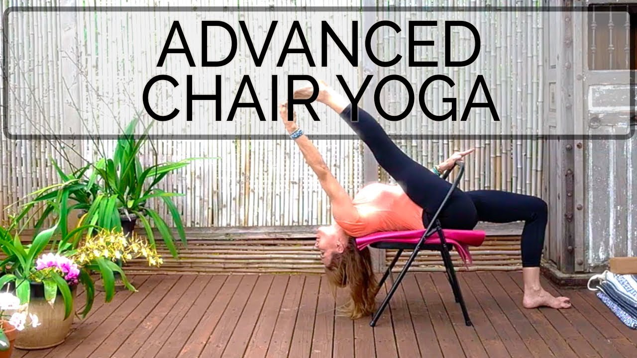 Yoga: Chair Heaven!  Backbends, Twists & Forward Bends. 63 min. Adv. CdR. OYT. #yoga