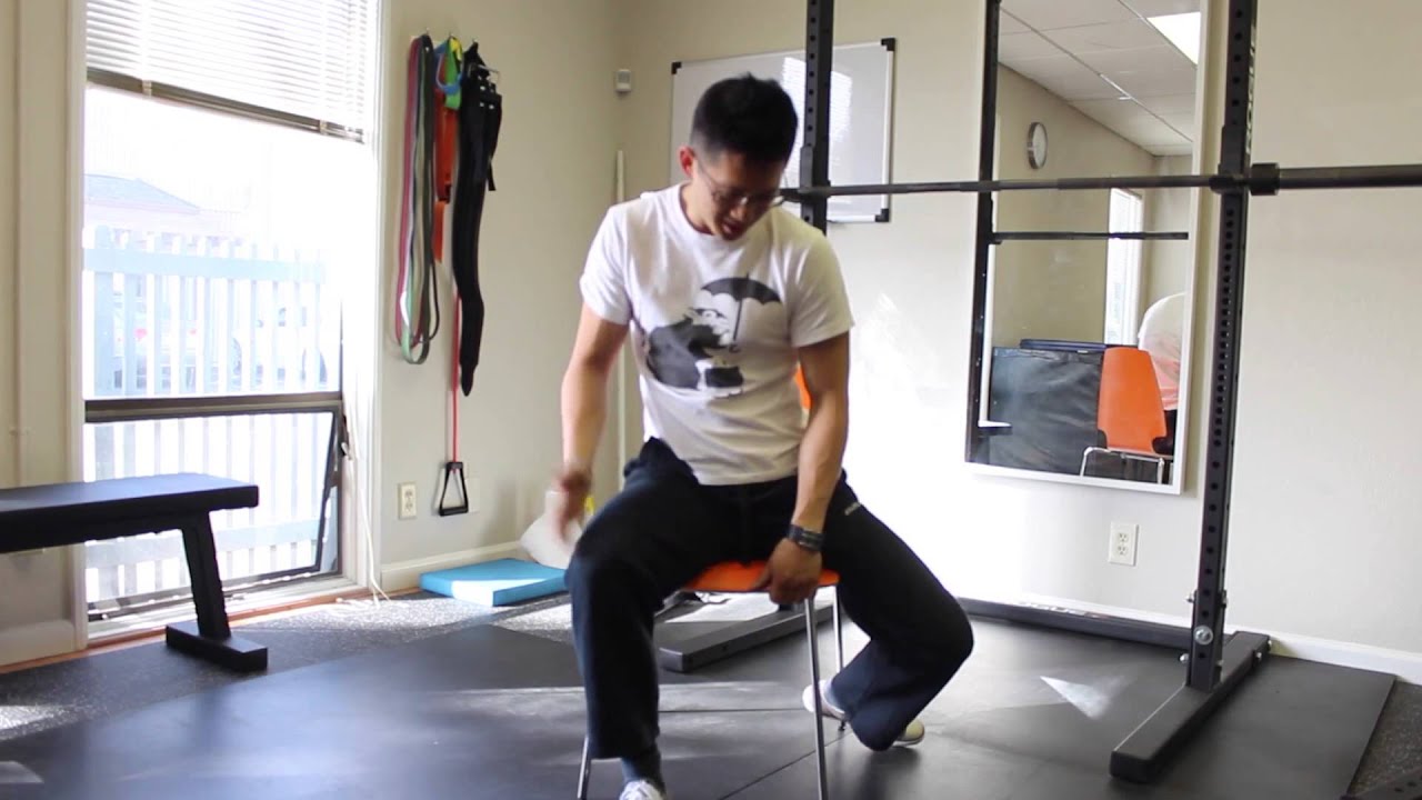 Loosen your inner thighs/adductors while sitting in a chair