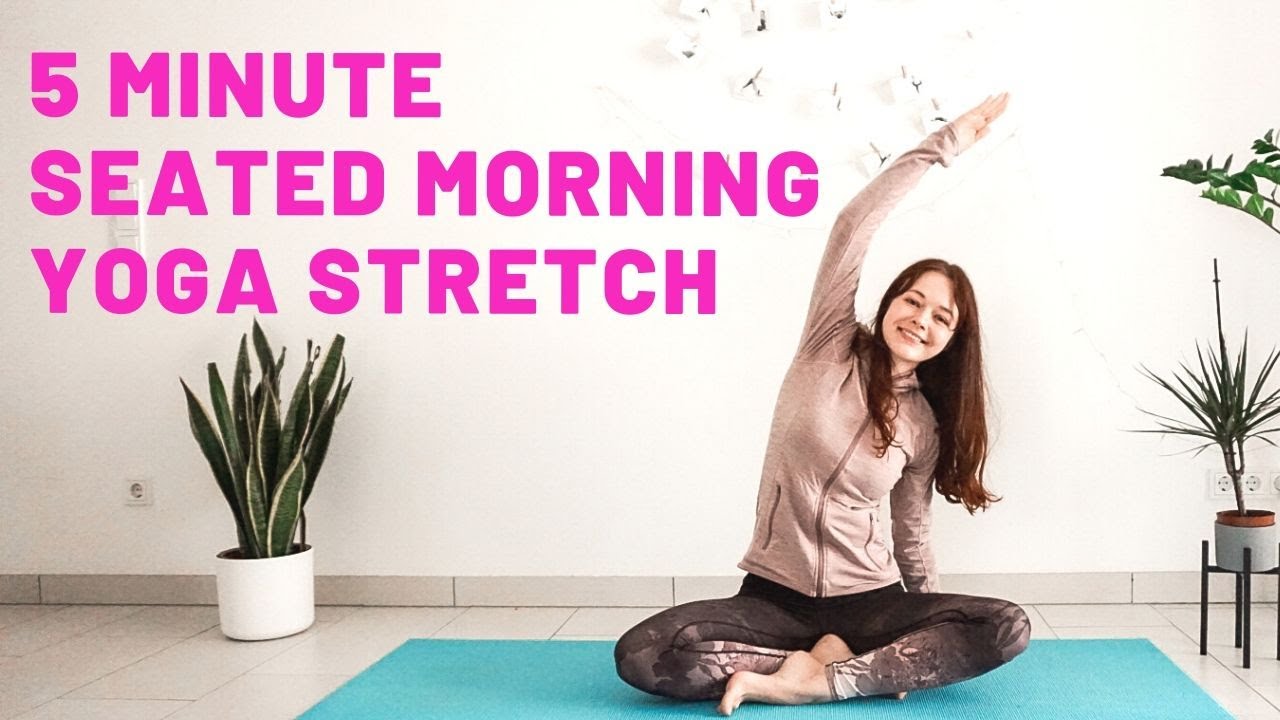 5 MIN SEATED MORNING YOGA STRETCH | Morning Yoga For Beginners | Yoga with Uliana