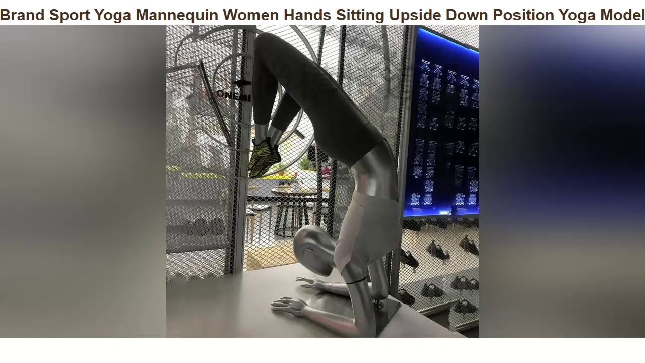 Sport Yoga Mannequin Women Hands Sitting Upside Down Position Yoga Model