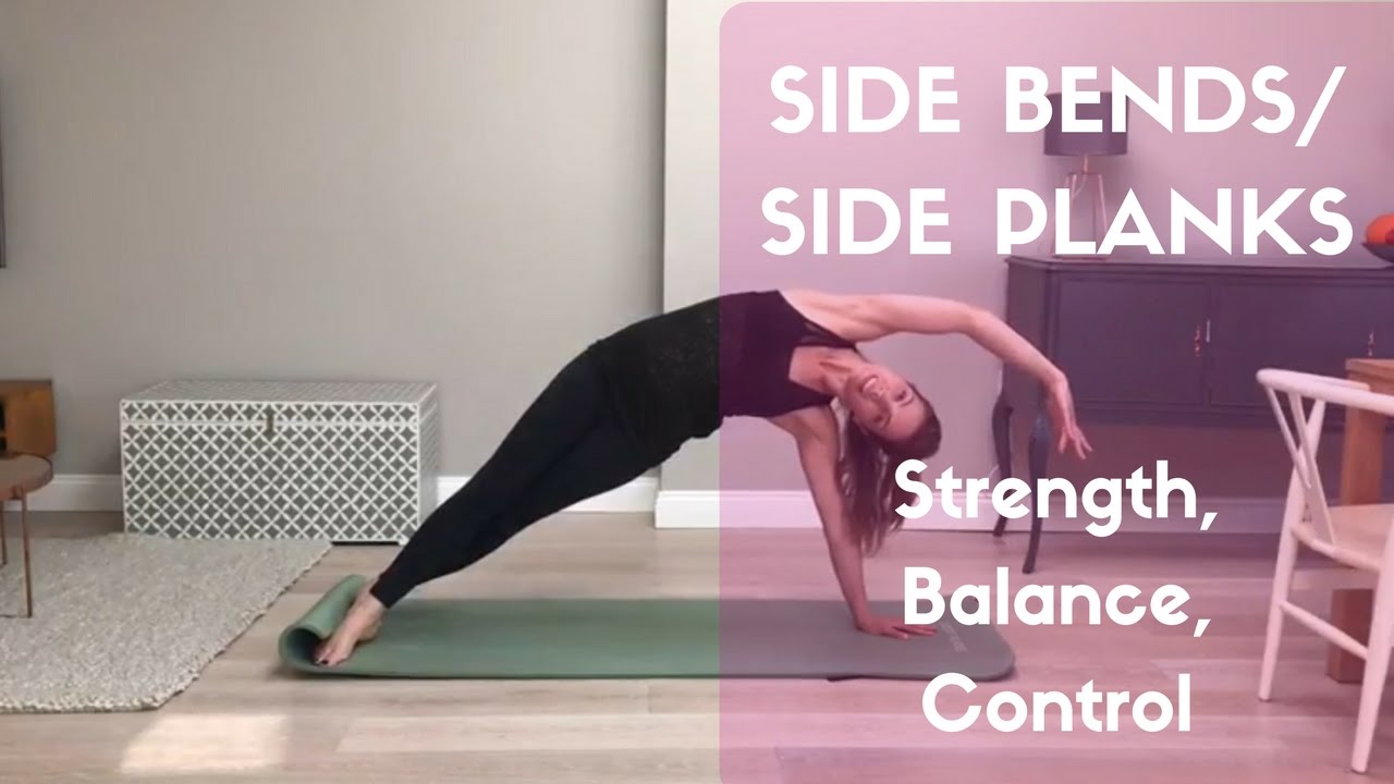 Pilates side planks/side bends – Strong abs and shoulders from beginners to advanced