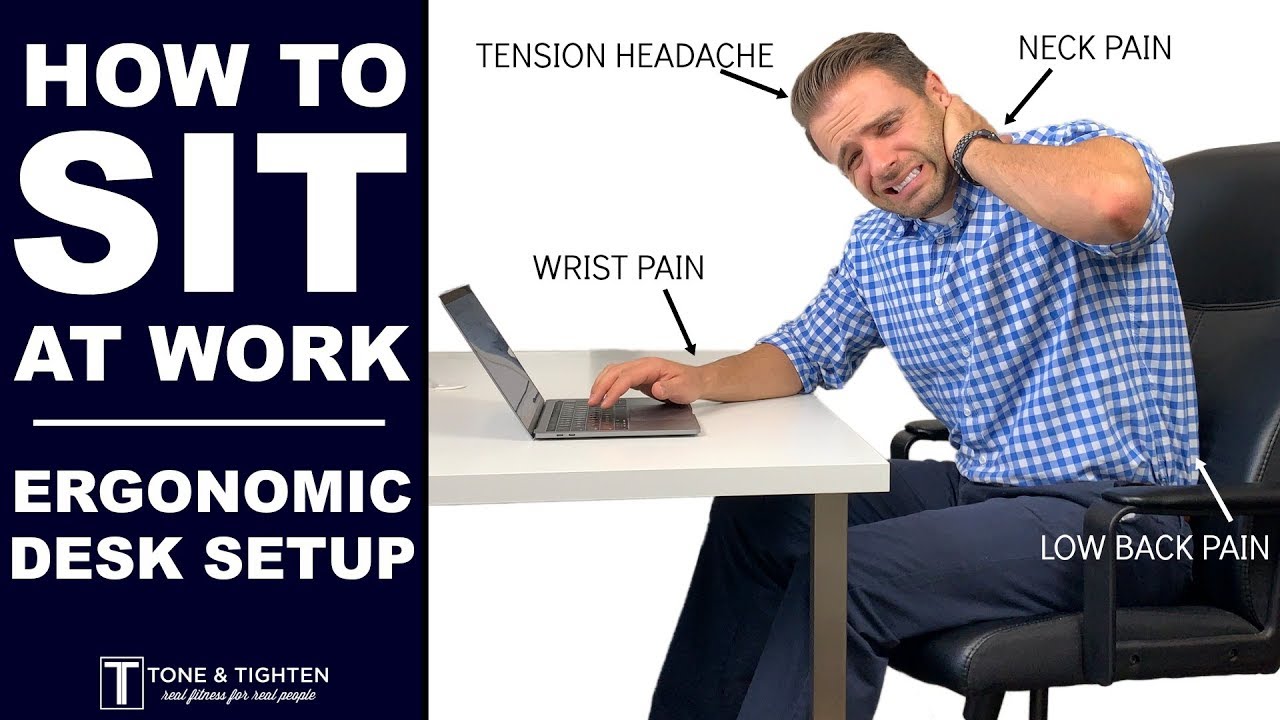 STOP Neck, Back, & Headache Pain At Work – Ergonomic Desk Set Up