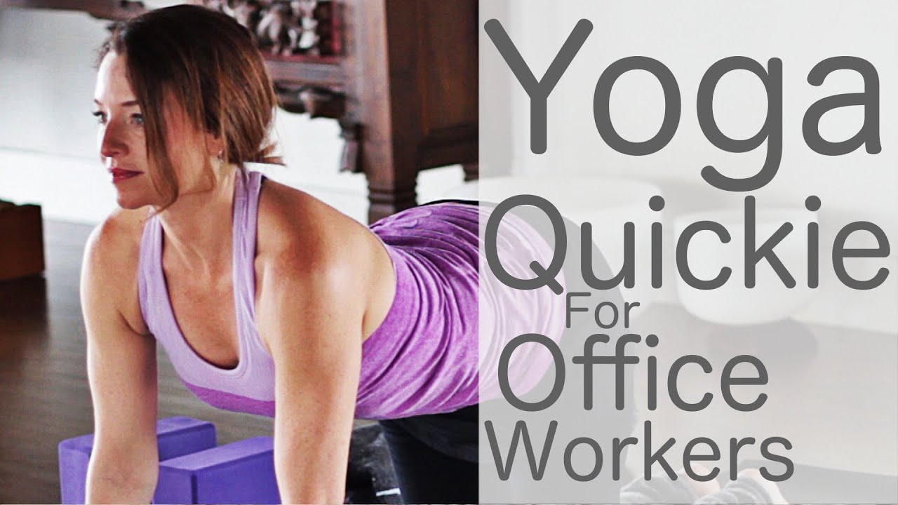 15 Minute Yoga Quickie for Office Workers  | Fightmaster Yoga Videos