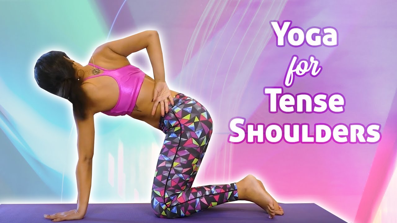 10 Minute Yoga Stretches for Tense Shoulders, Forward Shoulder Posture, Pain Relief – with Sheena