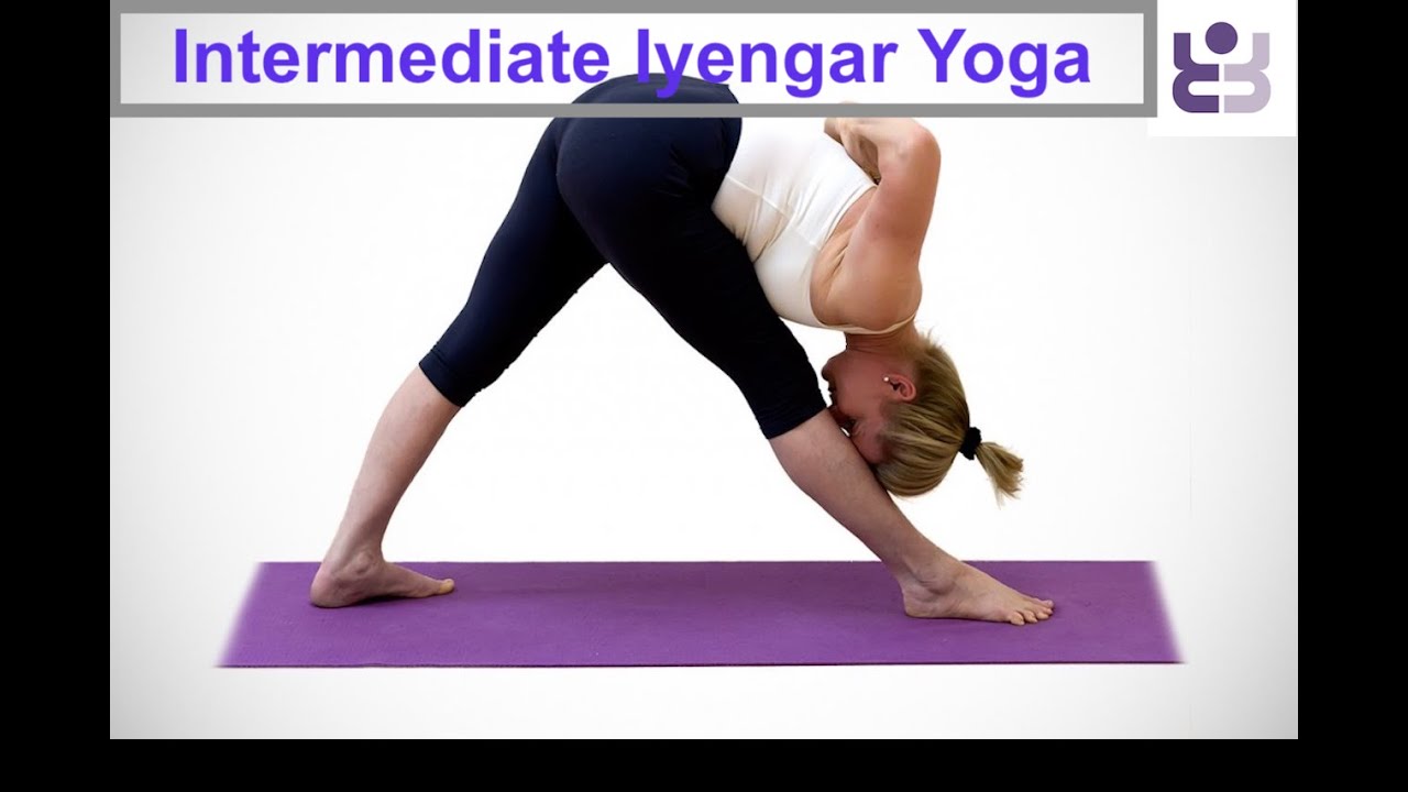 Intermediate Iyengar Yoga Class. Standing Forward Bends