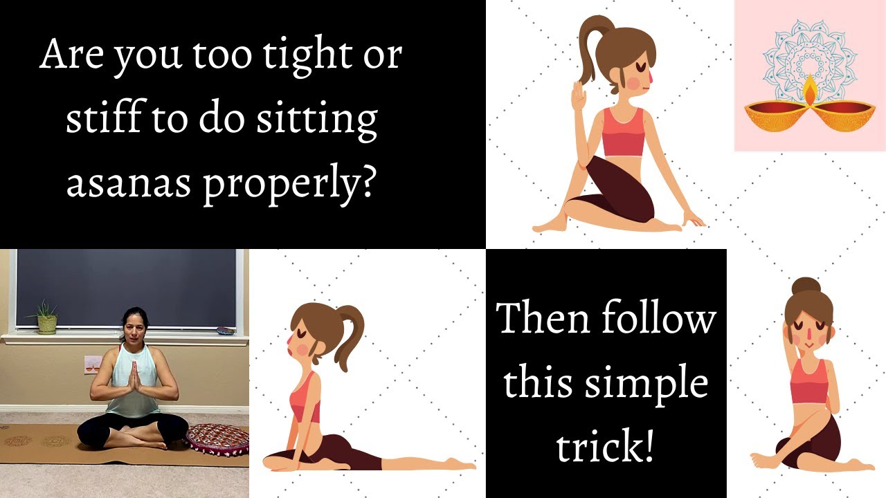 Tip to correct your sitting posture for asanas if your body is stiff #shorts