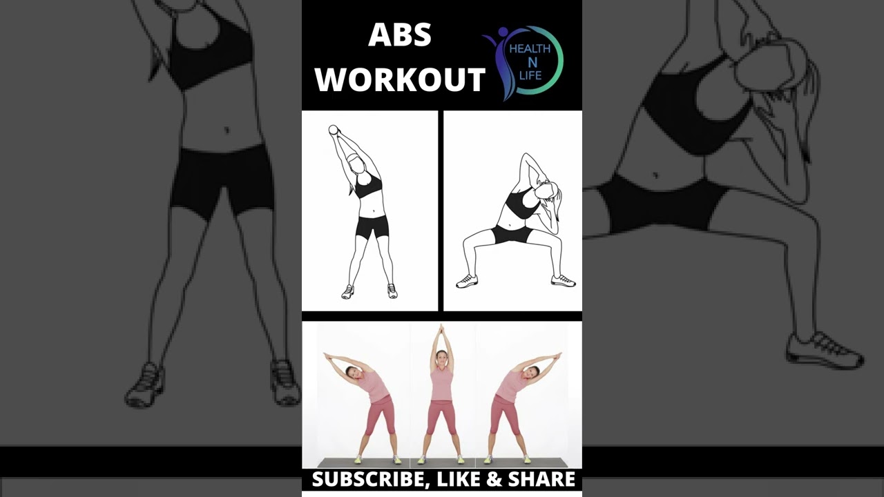 ABS WORKOUT / SIDE  BENDS  EXERCISE : LOSE BELLY FAT #shorts