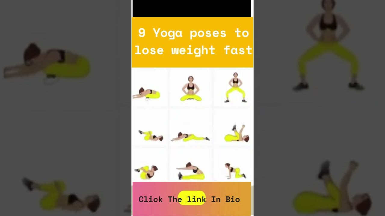 9 Yoga poses to lose weight fast| Yoga for weight loss| Lose weight fast by yoga #shorts