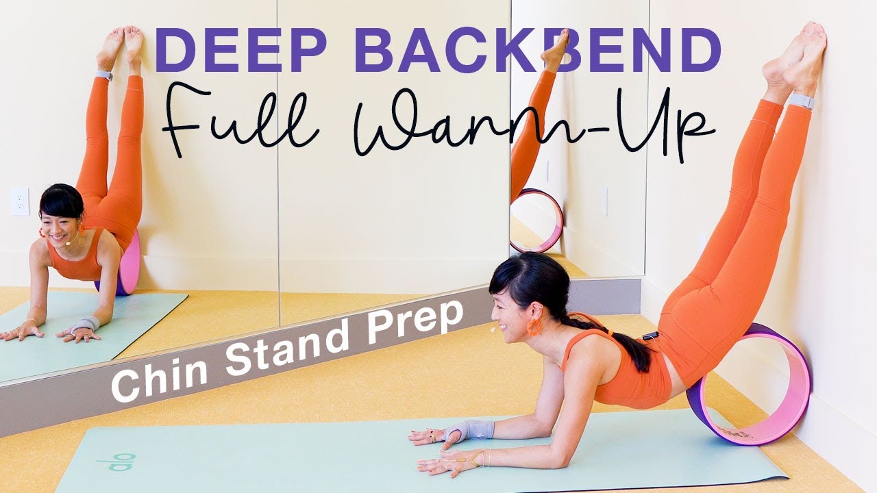 Beginner Chin Stand Prep 💕 Yoga Warm-Up For Deep Back Bends 🔥 All Levels Welcome