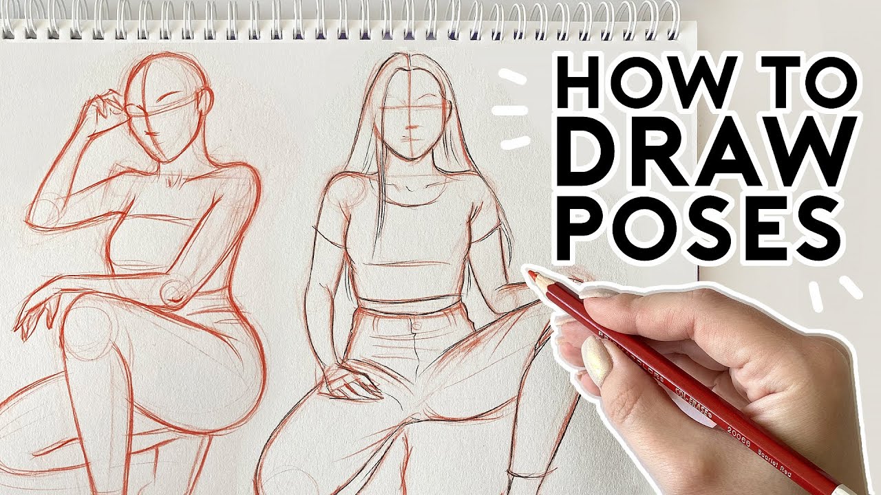 HOW TO DRAW POSES- Half Body & Sitting Poses | Drawing Tutorial