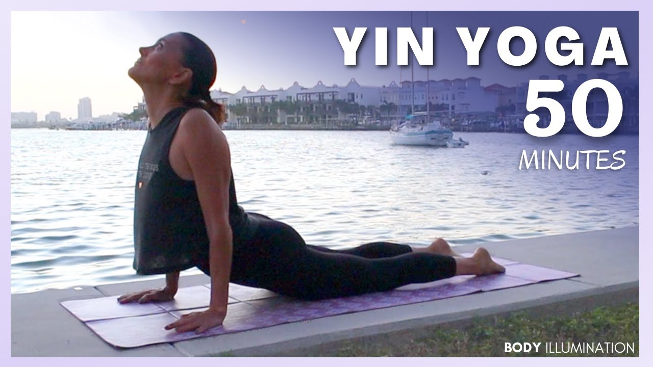 Yin Yoga 50 minutes Yin yoga full body class sequence Clearwater Beach Day 13  🌞 Body Illumination
