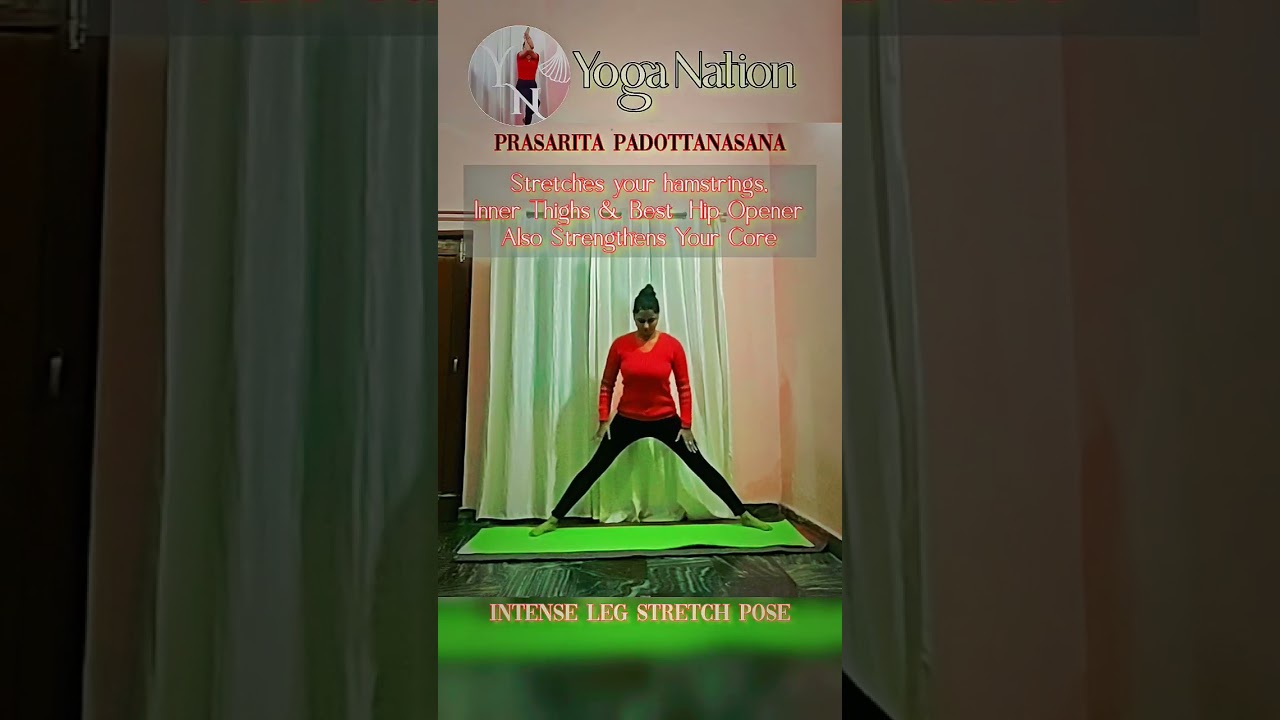 Intense Leg Stretch Pose (Prasarita Padottanasana) #shorts  #yoga  #yogagirl