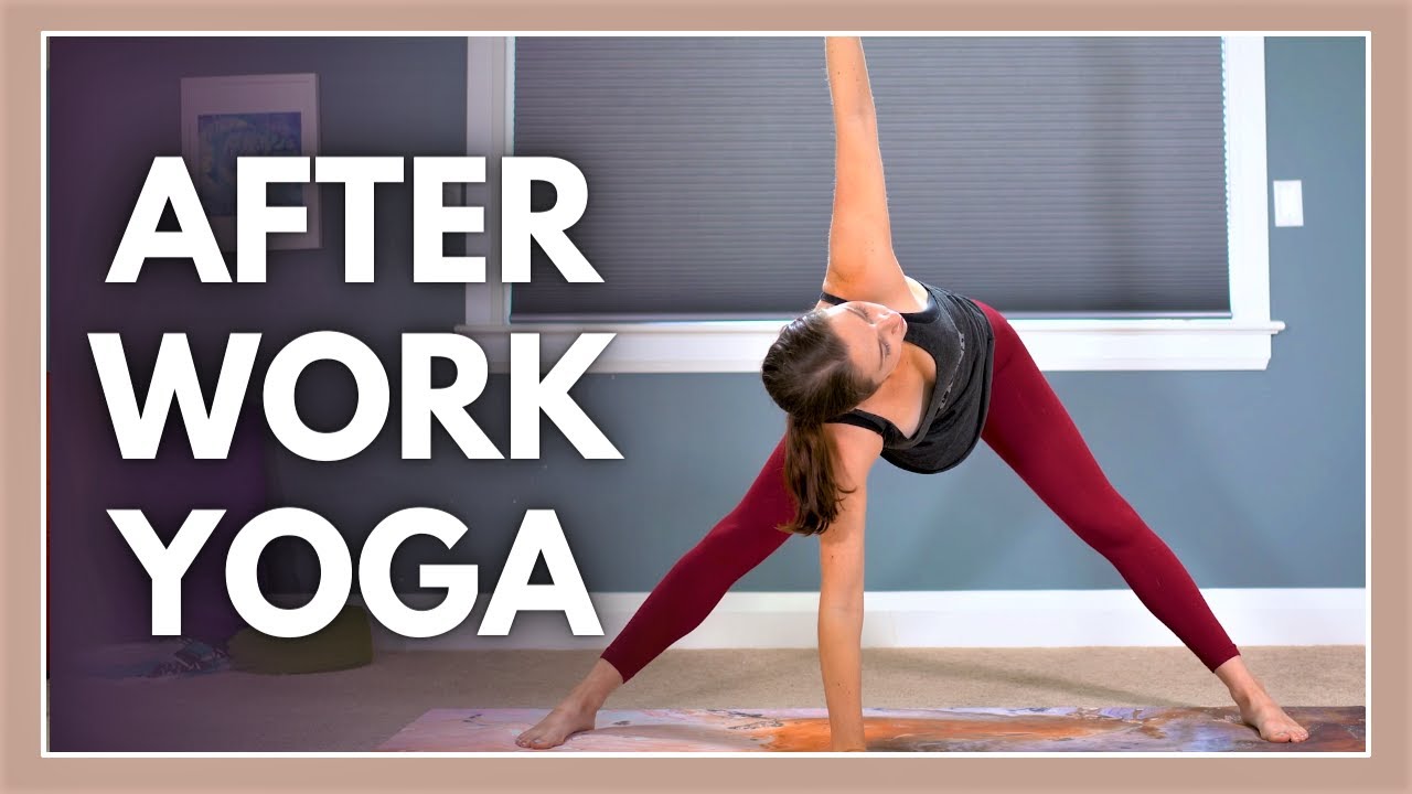 After Work Yoga Stretch – RELIEF FROM SITTING (with kittens!)