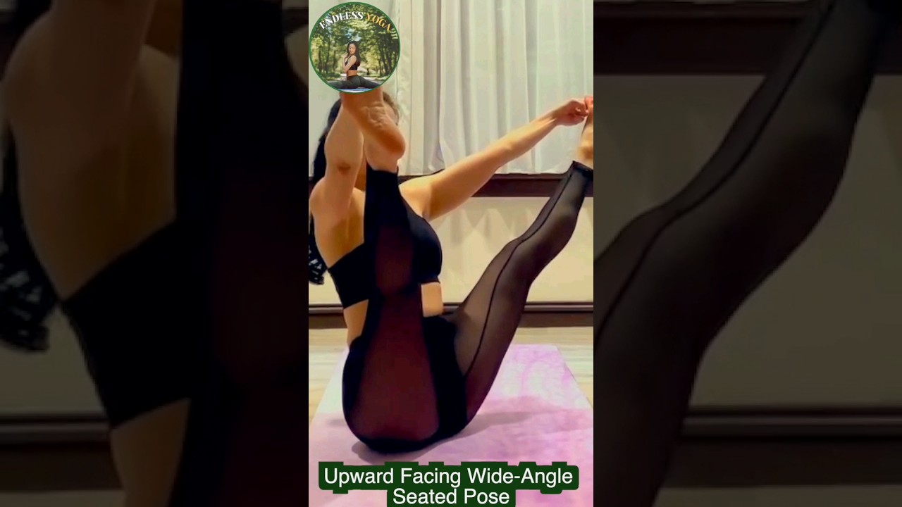 Flexible Yoga Stretching Upward Wide Angle Seated Pose #shorts