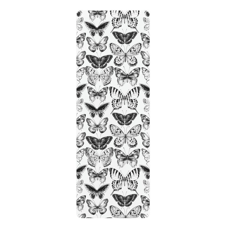 Butterfly Print Rubber Yoga Mat