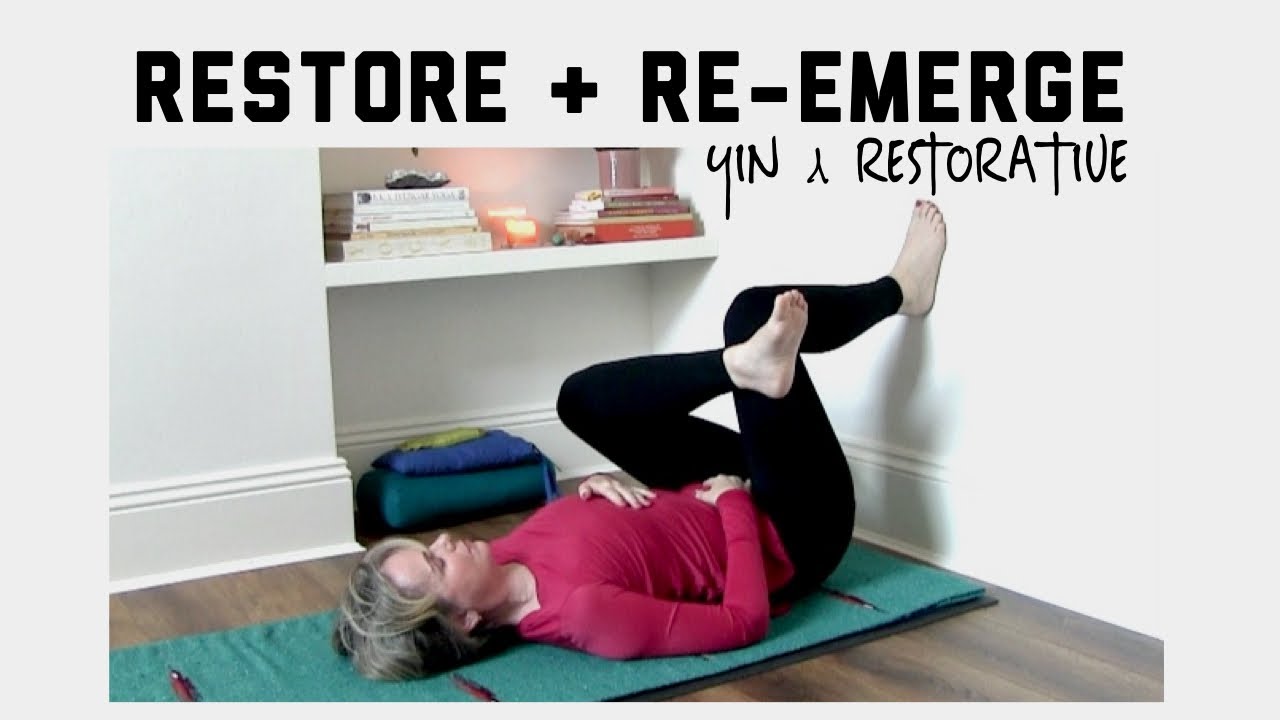 Restore to Re-Emerge, Yin & Restorative Yoga, Balsamic/New Moon, anytime you need restoring 💗🦋