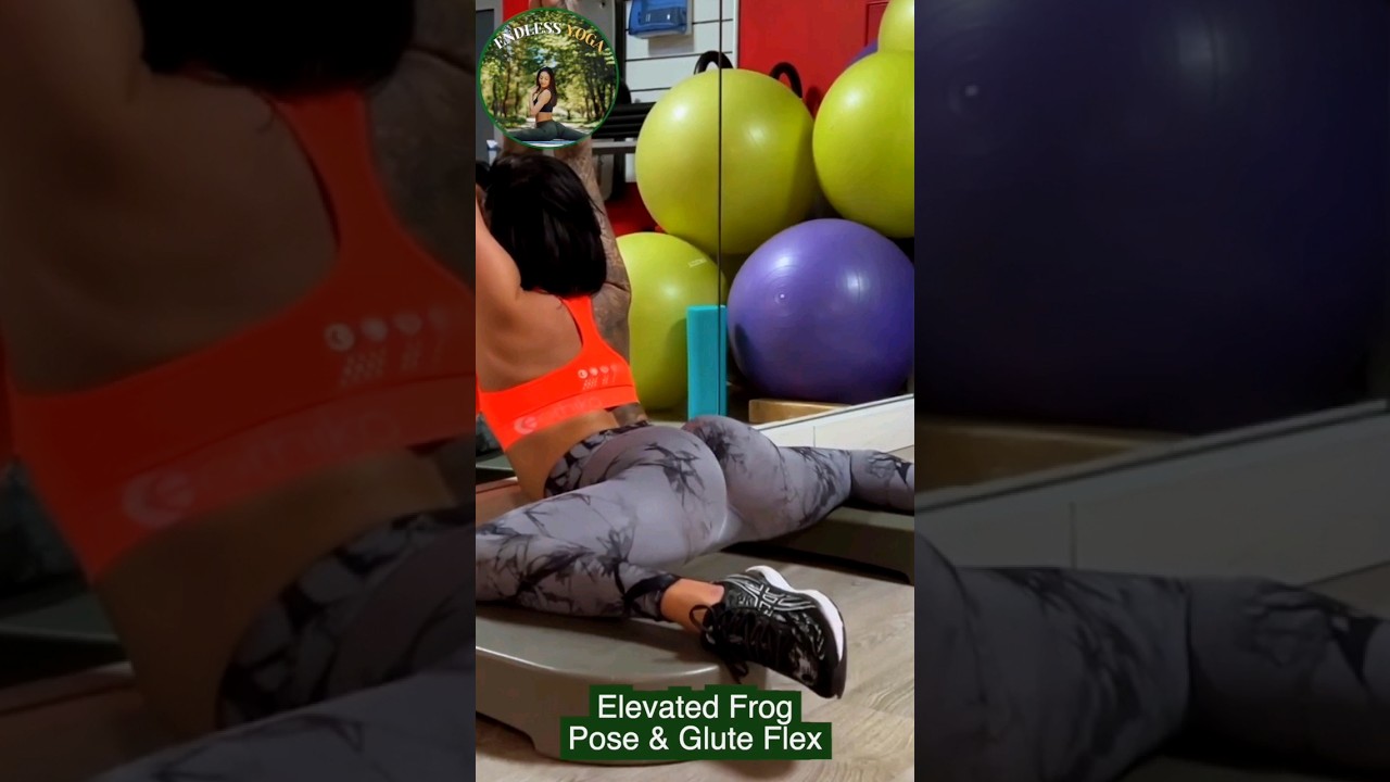 Flexible Yoga Stretching Frog Pose & Glute Exercise #shorts