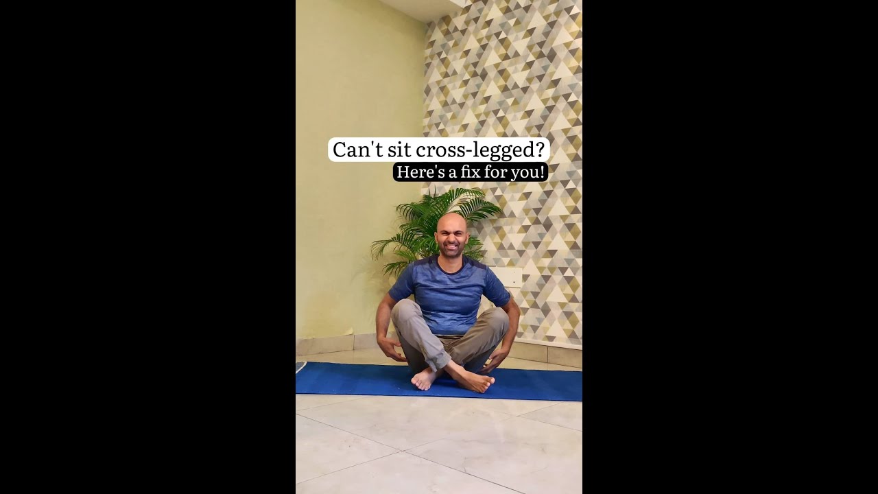 Can’t sit cross-legged? Do these stretches everyday! #crosslegend #hip #hipmobility #sitting #floor