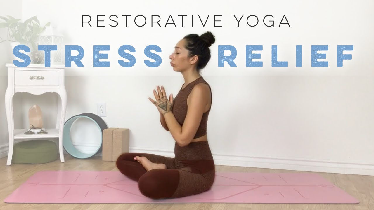 10 Min Restorative Yoga For Stress & Anxiety (All Levels Yoga)